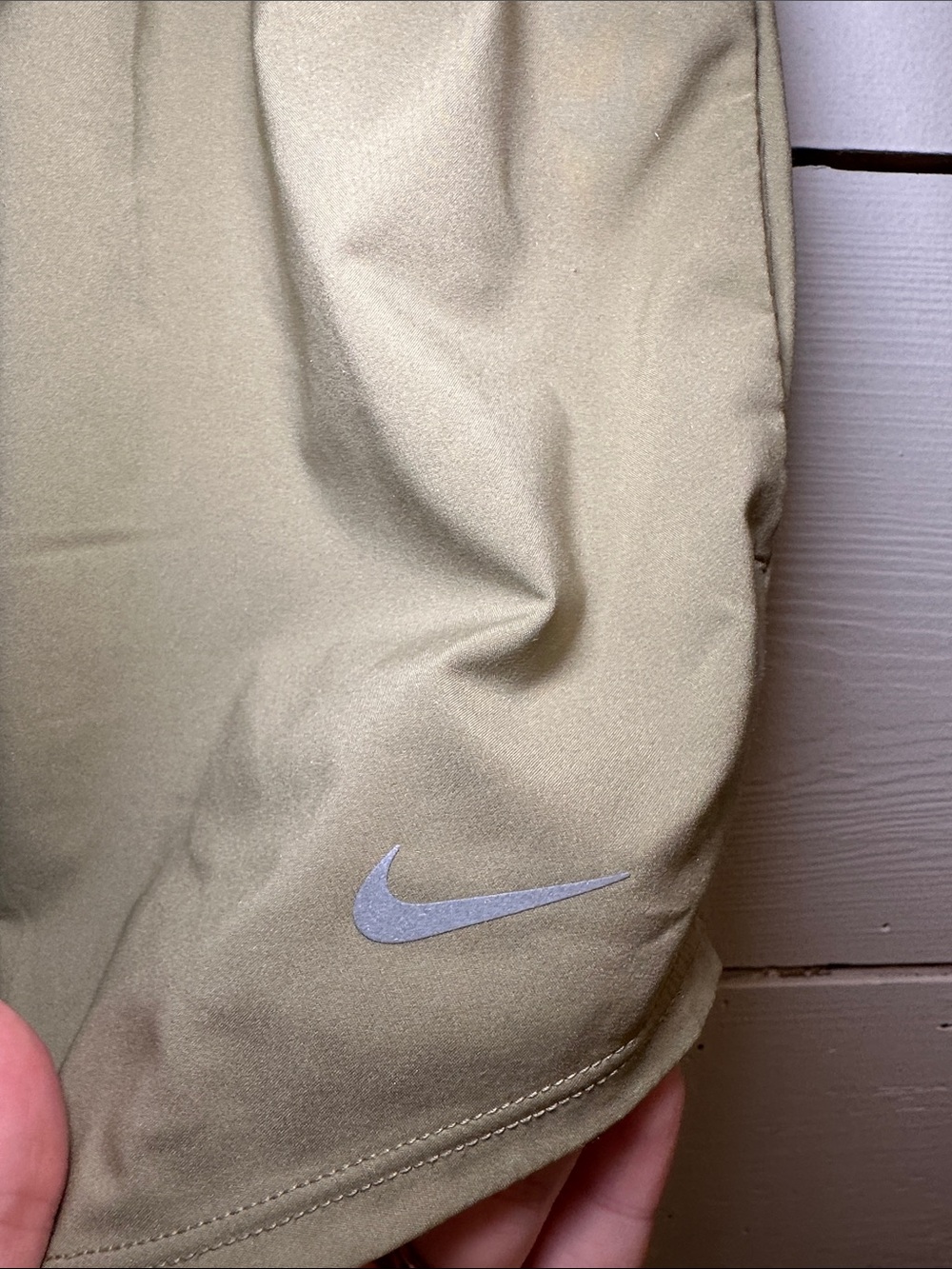 Nike Womens Dri-FIT Ultra High-Waisted 3" Lined Shorts Neutral Olive Medium - Picture 3 of 11